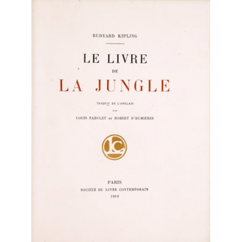 Rudyard Kipling’s Jungle Book , 1919.